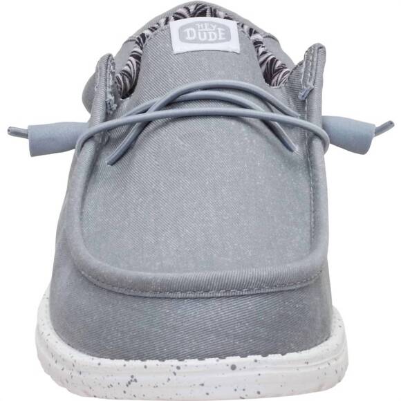 NEW HEY DUDE men\'s wally stretch slip on shoes in light grey main image 8